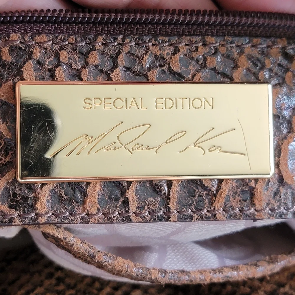 Michael Kors Hamilton Special Edition Python Embossed Leather Satchel Bag